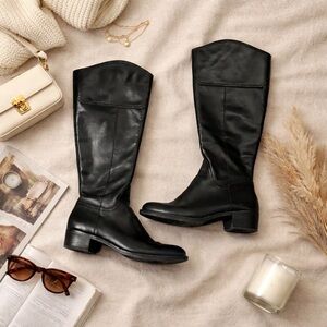 ✨ Franco Sarto Knee-High Leather Boots Size 8.5